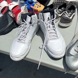 White Jordan's size 10 men clean, hardly worn